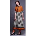 thumbnail image 3 of Bimba Gray Curve Diamond Geometric Print Long Flared A Line Indian Kurtis For Women Party Wear Anarkali Kurta-X-Large, 3 of 5