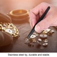 thumbnail image 1 of 11Pcs Stainless Steel Accuracy Tweezers Set,  Black Anti Static Handle Straight Slanted Tip for Digital Maintenance, Tweezers, 1 of 8