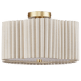 thumbnail image 1 of Bouclair Natural Pleated Linen Ceiling Lamp, 1 of 6