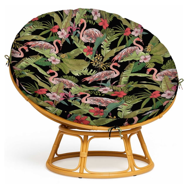 Replacement Papasan Cushion Cover 55 Inch - Waterproof, Tear-Resistant & Stylish - Fits Large Papasan Chair - Tropical Pattern