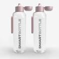 thumbnail image 1 of Smartbottle Sports Large Reusable Water Bottle, Light Pink, 1000ml / 1L, 2-Pack, 1 of 9