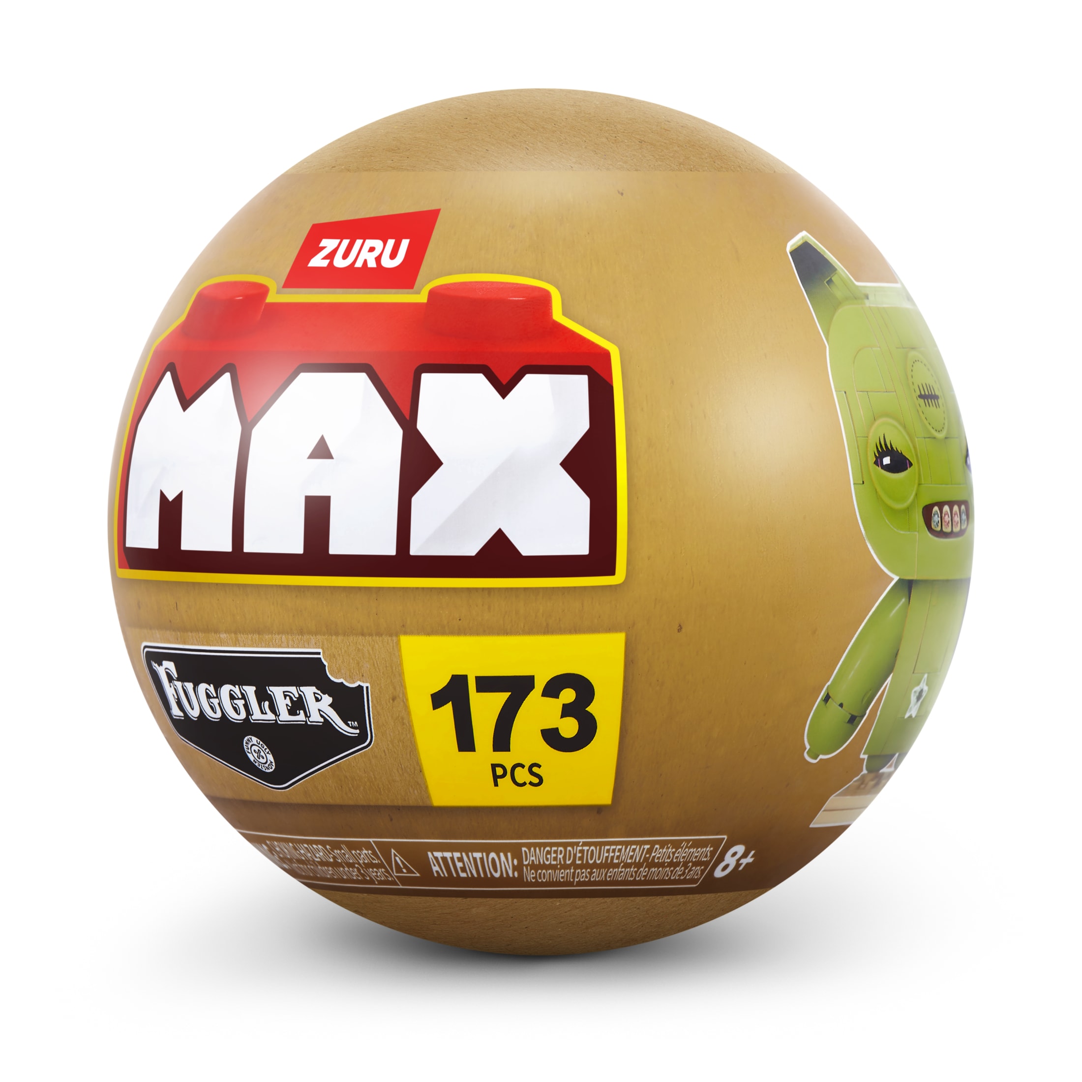 Collection MAX BUILD MORE Premium Fuggler Baddies (Alien agacé) par ZURU - Jeu de briques de construction en plastique pour enfants de 8 ans et plus