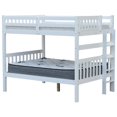thumbnail image 1 of Bern Full over Full End Ladder Bunk Bed White, 1 of 2