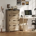 thumbnail image 2 of HOMCOM 4 Drawer File Cabinet Lateral Filing Cabinet for Home Office, Grey, 2 of 10