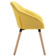thumbnail image 3 of vidaXL Dining Chairs 4 pcs Yellow Fabric, 3 of 5