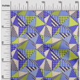 thumbnail image 2 of oneOone Polyester Lycra Royal Blue Fabric Check Patchwork Dress Material Fabric Print Fabric By The Yard 56 Inch Wide, 2 of 5