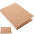 thumbnail image 1 of Binder Cover 6-Ring Binder Notebook Binder Cover Kraft Paper Binder Reusable Notebook Shell (A5), 1 of 9