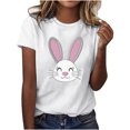 thumbnail image 2 of Weiqiqre Plus Size Tops for Women Happy Easter T Shirt Easter Bunny Shirt Cute Rabbit Graphic Tee Gift Spring Tees Tops, 2 of 4