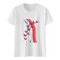 thumbnail image 4 of LUOGENLI T-shirts pour Femme pour Femmes T-Shirt pour Femme Col Rond Haut Imprimé T-Shirt pour Femme Manches Courtes T-shirts pour Femmes T-shirts Graphiques T-Shirt de la Saint-Valentin T-shirts Femmes Blanc Pâques Blanc P, 4 of 4