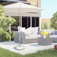 thumbnail image 2 of Outsunny Support Rond pour Parasol de Patio, Base en Acier Inoxydable, Argent, 2 of 10