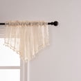 thumbnail image 4 of Sheer Valances for Small Windows, Lace Drapes with Tassels, Beige Polyester, 55.11x23.62in, Decorative Swags for Kitchen Living Room, Rod Pocket, Machine Washable, Good Gift, 4 of 7