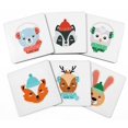 thumbnail image 1 of Inkdotpot Set of 6 Drink Coasters DecorativeNon,SlipCork Base4-inch Square PrintedCoastersEasy Clean- Winter Animals, 1 of 8