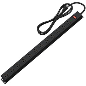 12 Outlet Long Power Strip Surge Protector with 2100 Joules, 6FT Power Cord, Wide Spaced Outlet Power Bar, Overload Protection Switch, Industrial Heavy Duty for Work Ben