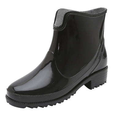 XZNGL Boots for Womens Boots Rain Boots Womens Punk Style Ankle Rain Boots Women Non-Slip Rain Boots Outdoor Rubber Water Shoes