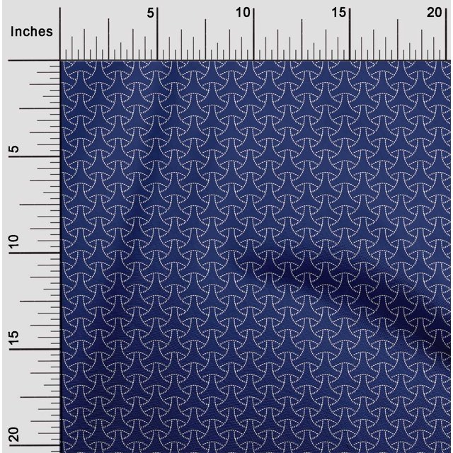 oneOone Cotton Flex Fabric Shapes Geometric Sashiko Print Fabric BTY 40 Inch Wide