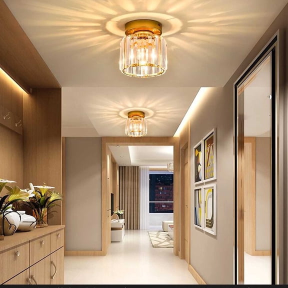 Meitianfacai Chandelier Light Ceiling Lamp, Corridor Lights Balcony Porch Lights Entrance Lights Luxury Modern And Crystal Lights Nordic Light In The Bedroom Ceiling Lights.,Gold