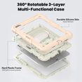 thumbnail image 2 of XYX For iPad Pro 11 inch Case 2024 (M4), 360 Rotating Shockproof Cover with Stand, Screen Protector, Shoulder Strap, Cream Rose Gold, 2 of 7