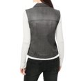 thumbnail image 3 of INSPIRE CHIC Women's Washed Chest Flap Pockets Single Breasted Denim Vest, 3 of 3