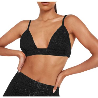 AherBiu Women Bras Fashion Padded Full Supports Wireless Seamless Solid Color Bralette Casual Party Club Bras