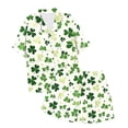 thumbnail image 4 of MIASHUI Pyjama de la Saint-Patrick pour Filles, Haut à Manches Courtes et Shorts, Ensemble 2 Pcs, Vert Clair, 4-5 Ans, 4 of 4
