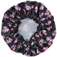 thumbnail image 2 of ORUYROP Allyrew Réutilisables Femmes Imperméables Chapeaux de Douche pour Cheveux Longs, Arcs Roses, 2 of 4