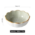 thumbnail image 3 of Qeeadeea Small Round Baking Dish Set Of 2, Colorful Ceramic Pie Pan, Round Pie Dish, Morandi Color Tableware-grey-15x15x5cm, 500ml, 3 of 7