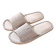 thumbnail image 1 of RKSTN Pantoufles pour Femmes Mode Couple Décontractées en Lin Bout Rond à Rayures Confortables Tongs Décontractées Chaussures d'Intérieur,Pantoufles pour Femmes Intérieur Extérieur, 1 of 3