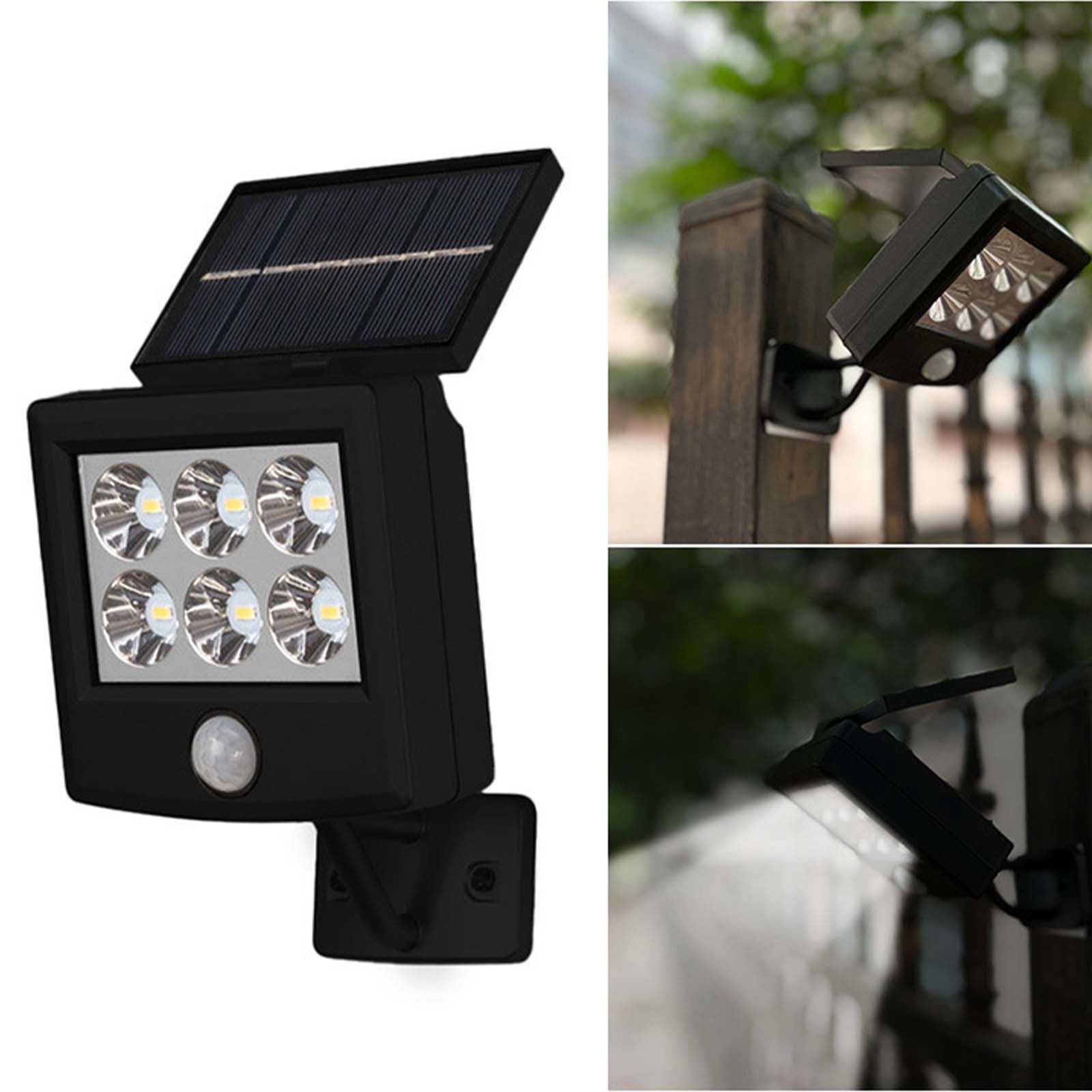 black Solar Wall Lights Outdoor Waterproof Motion Sensor Led Security Light 7X3 Inches Energy Saving Solar Powered Lighting For Garden Patio Garage Pathway Home Exterior Decor