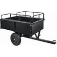 thumbnail image 3 of OUYAWEI 750Lbs Heavy-Duty Steel Dump Garden Trailer Multi-Purpose Utility Hauler Removable Sides Tilt Design Black, 3 of 8