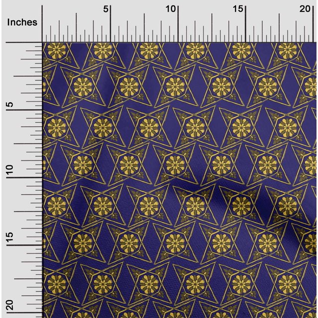 oneOone Georgette Viscose Fabric Floral Block Print Fabric By Yard 42 Inch Wide