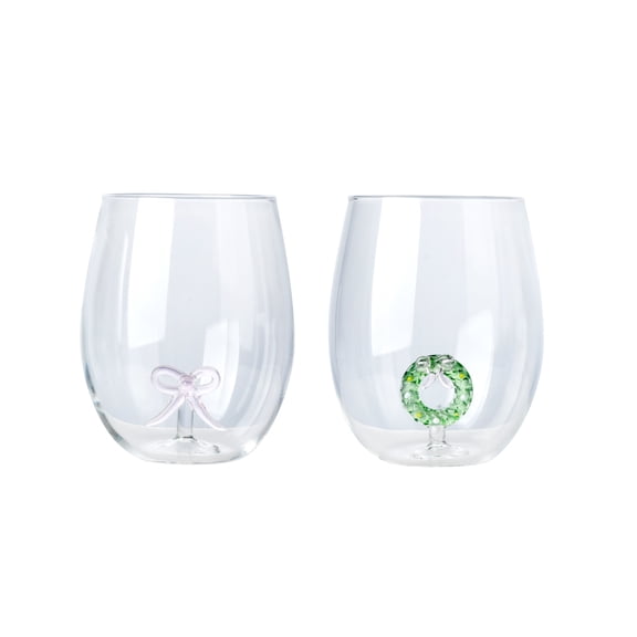 Holiday Time Maison De Noel Collection 2-pack Wine Glass