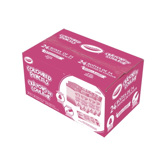 Crayola Coloured Pencils Bulk Pack – 24 Boxes of 24 Coloured Pencils