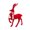Red-2C, variant on Karymi Christmas Reindeer Figurine Initial Letter C Festive Deer Decoration for Mantelpiece Dining Table Home Decor Holiday Gift Red for Home Decor for Home Decor