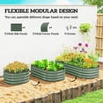 thumbnail image 4 of Outsunny Galvanized Raised Garden Bed Planter Box, 4.9 x 2 x 1ft, Green, 4 of 10