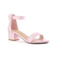thumbnail image 1 of BLISSFUL STEP Women's Shoes Open Toe Block Heel Ankle Strap Sandals Pink 6.5, 1 of 7