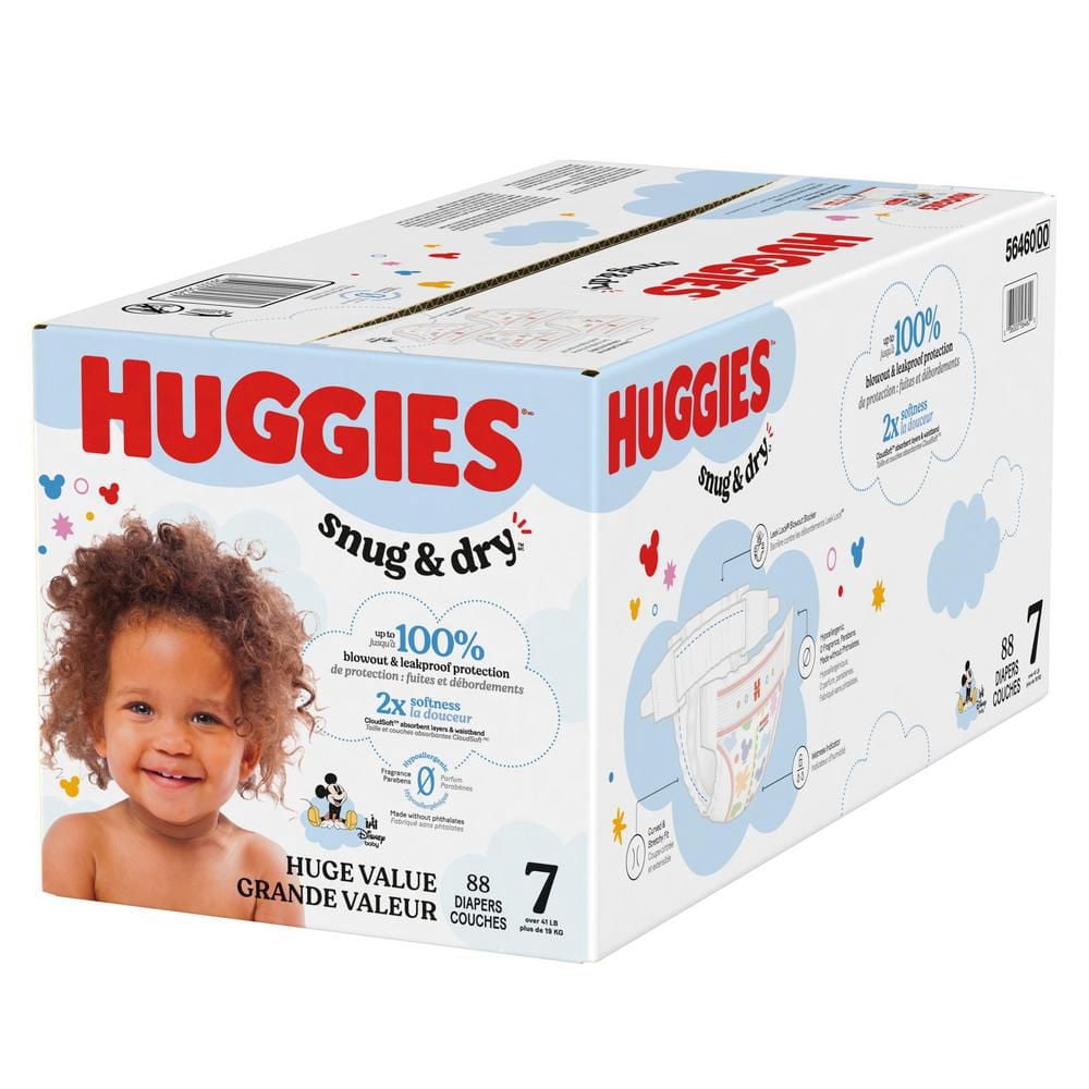Huggies Snug & Dry Baby Diapers, 6 (28-44 lbs), 112 Ct