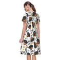 thumbnail image 2 of Bixox Women's Short Sleeve Summer Dress Loose Swing Knee Length Dresses with Pockets-Rottweiler, 2 of 7