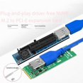 thumbnail image 1 of PCB NVMe M.2 to PCIe X4 Riser Extender Card, PCI-Express X4 Slot Adapter, 0.6m Cable for  Motherboards, 1 of 5