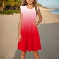 thumbnail image 2 of Yanlir Robe de Fête pour Tout-Petites Filles 4-14 Ans Enfants Douce et Confortable Manches à Volants Couleur Unie Col Ras du Cou Robe d'Été pour Tenues de Princesse (Rouge#1, 11 Ans), 2 of 8