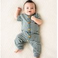 thumbnail image 2 of Combinaison Courte à Manches Courtes en Coton pour Bébé Fille Garçon, Tenue Rayée Vêtements, 2 of 5