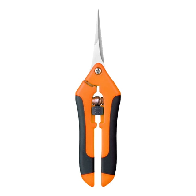 Stainless Steel Pruning Scissors for Fruit Trees Grape Vines and Garden Plants 6.57 in with Safety Lock and Ergonomic Dual-Finger Grip