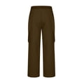 thumbnail image 4 of Children's Solid Color Stretch-Belt Work Pants with Pockets, Medium Size Casual Baggy Pants, Adult Version, 4 of 6