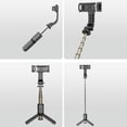 thumbnail image 2 of Phone Selfie Stick Tripod Cell Phone Stand Aluminum Alloy Live Streaming Bracket Stand Holder Tripod Travel Phone Tripod Compatible For IOS Android Smart Phones Q11MINI+ stainless steel black, 2 of 5