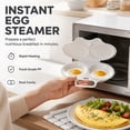 thumbnail image 4 of 4pc Microwave Egg Cooker. Grade Egg Poacher. Breakfast Making Tool For Home Dorm Office, 4 of 7