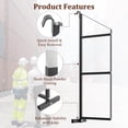 thumbnail image 4 of BeesClover Adjustable 3-Tier Shipping Container Shelf Brackets – Heavy-Duty 1100LBS Capacity, 22" D x 60" H, Black Powder-Coated Steel, Removable D-Ring Hanging, Rust-Resistant, 4 of 7