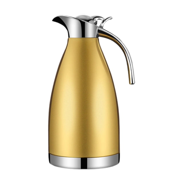 jifeng Carafe à Café en Acier Inoxydable Distributeur d'Eau Chaude pour Limonade Boisson au Lait Or