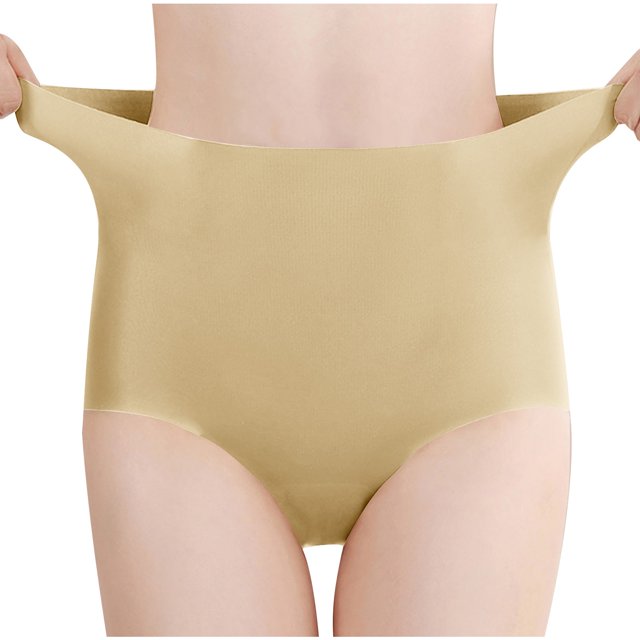 MeetoTime Seamless High Waisted Underwear Stretchy No Show Briefs Comfortable Full Coverage Panties