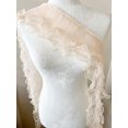 thumbnail image 3 of Stunning 1 Yard 3-Layer Pleated Tulle Lace Chiffon Fabric Ribbon Fringe Elastic Ruffle Trim Dress Collar Cuffs DIY Sewing Material, 5 Inches Width, Cream - Designed for unforgettable party accessories, 3 of 3
