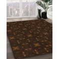 thumbnail image 3 of Ahgly Company Machine Washable Indoor Round Transitional Dark Bronze Brown Area Rugs, 8' Round, 3 of 7