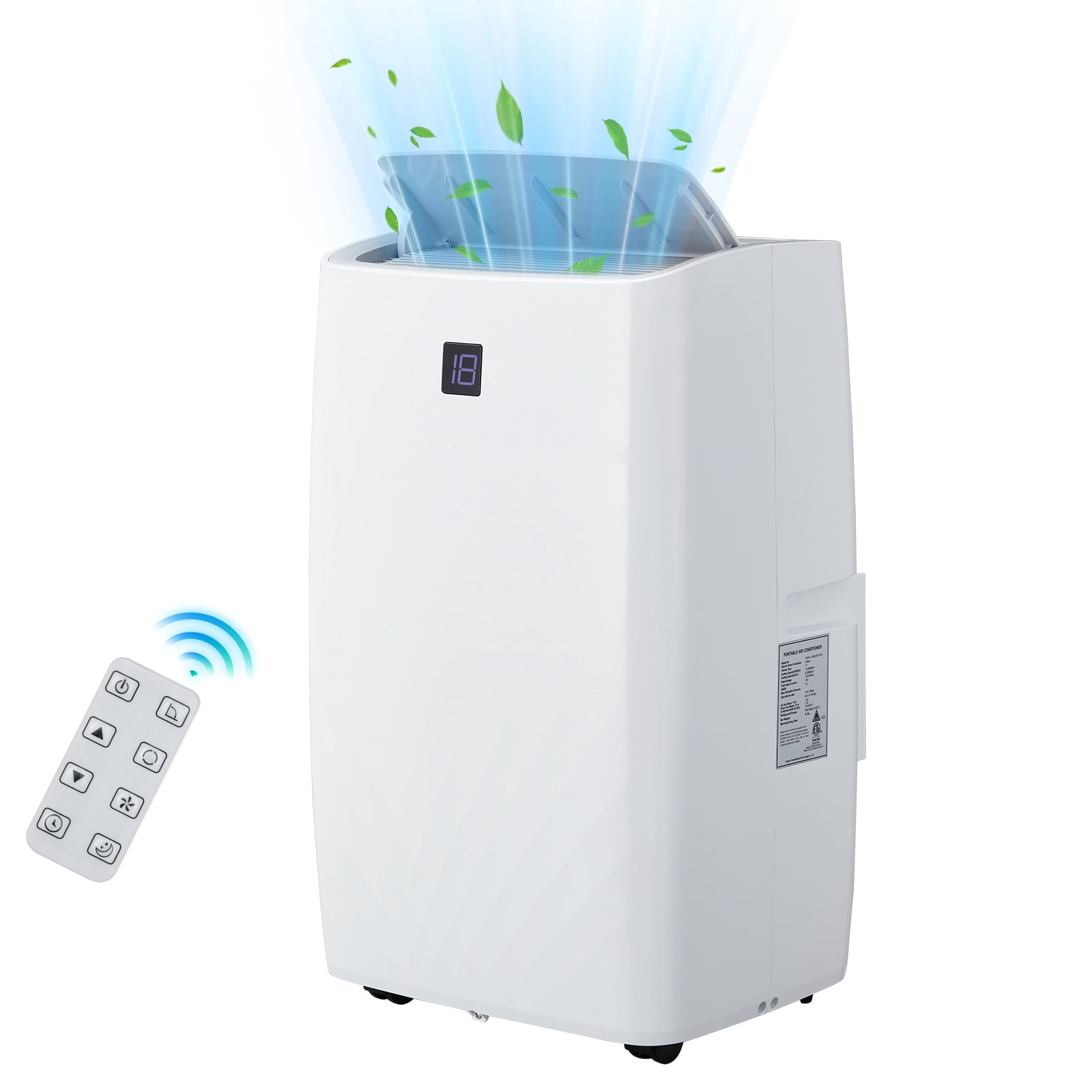 MIUUKA Powerful 14,000 BTU Portable Air Conditioner – 3-in-1 Cooling, Fan & Dehumidifier – Covers Rooms up to 700 Sq.Ft – Quiet, Window Kit, Remote, 24H Timer – Home, Bedroom, Office